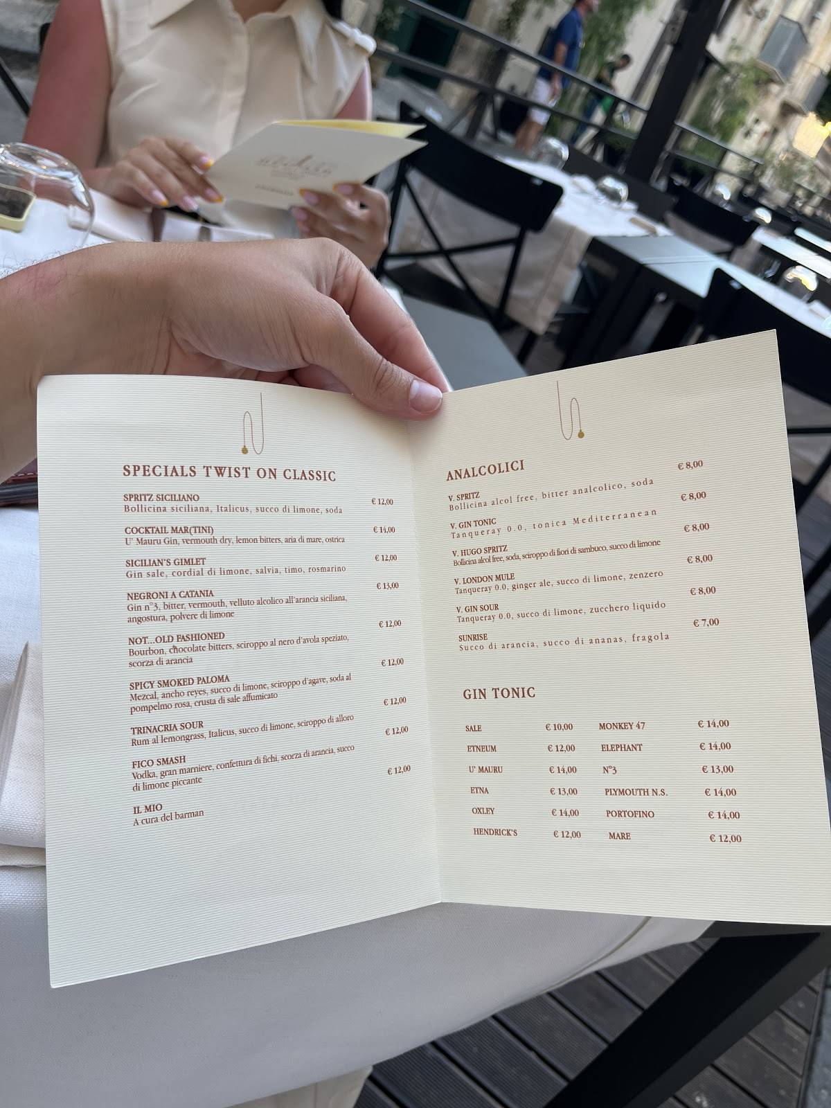 Menu di Anche gli Angeli - Cucina Vicari