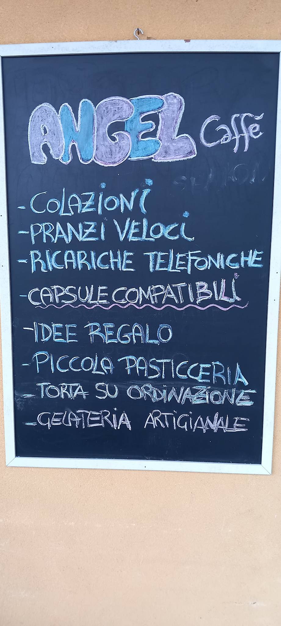 Menu di AngeL Caffè Cintello di Teglio Veneto Ve 
