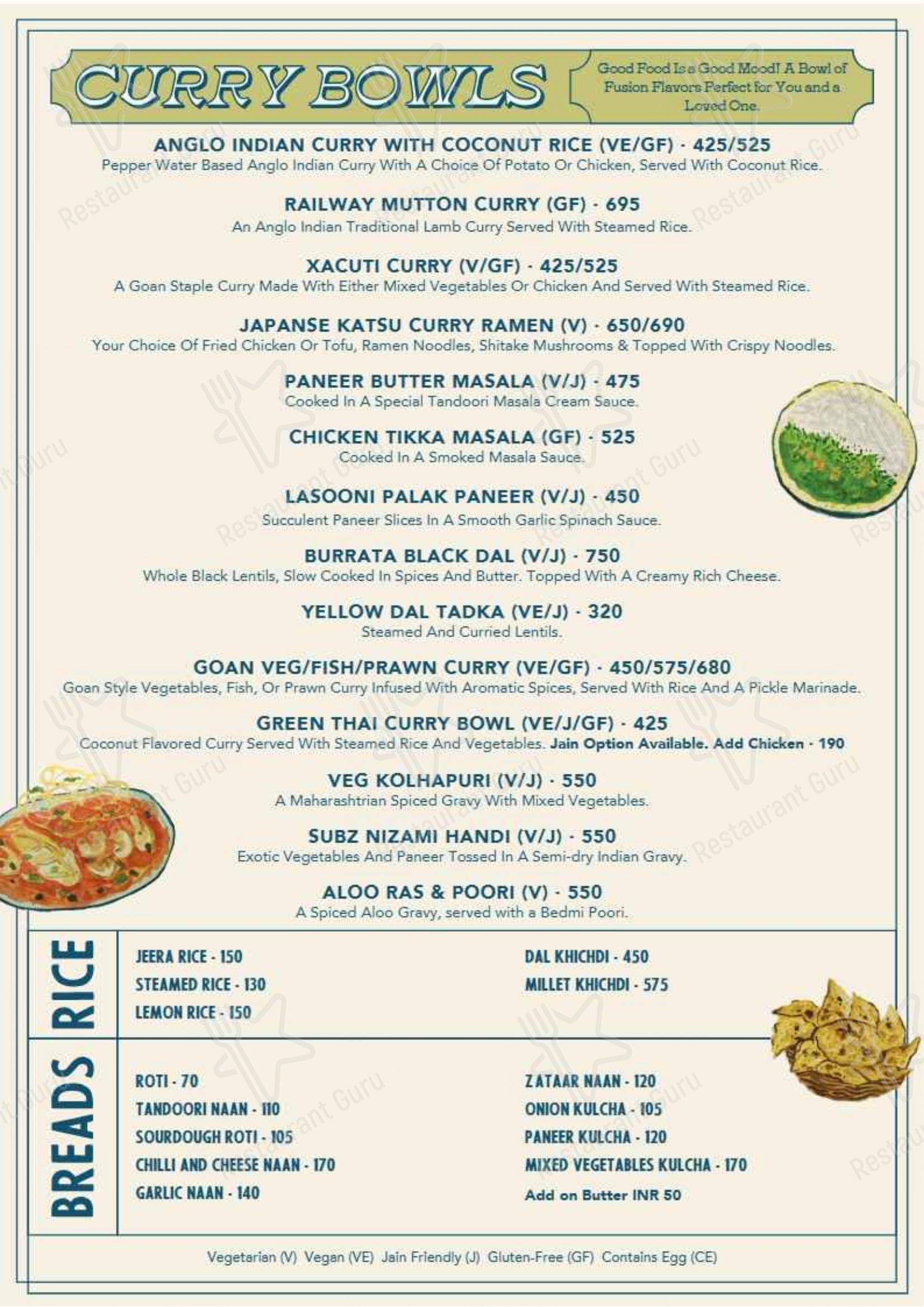 Anglo Indian Cafe - Menu