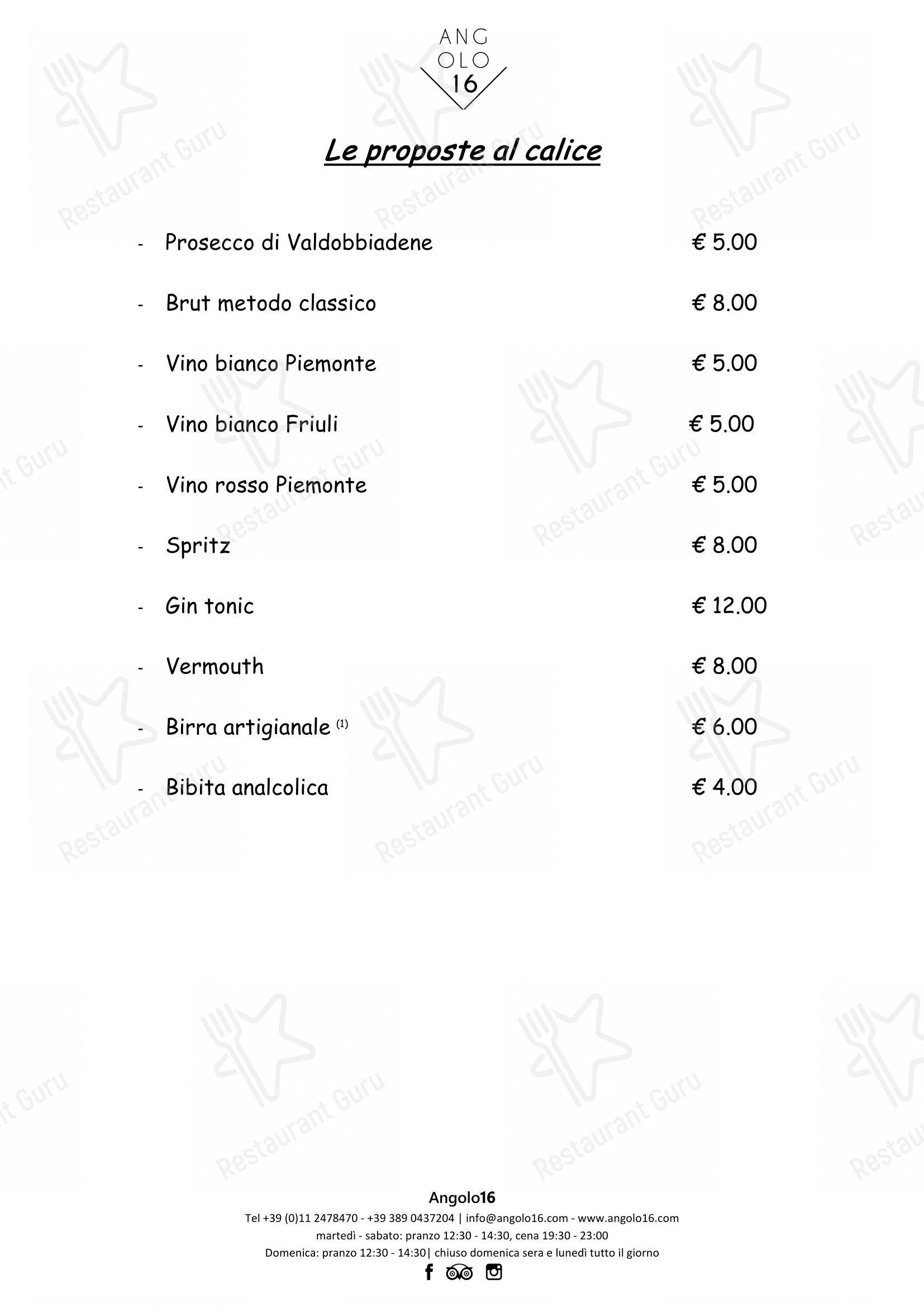 菜单 per Angolo16 in Torino