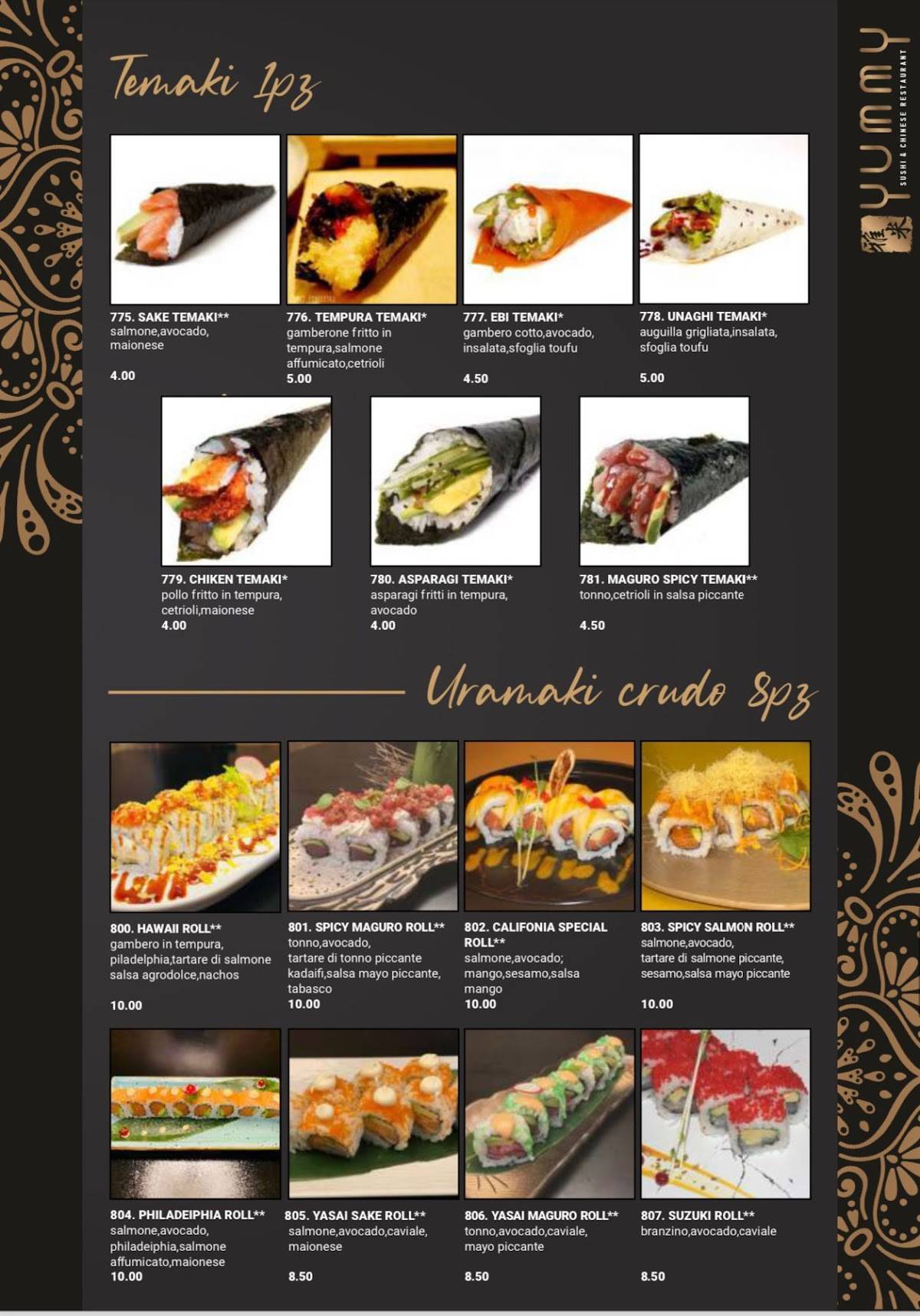 Menu di Yummy Ristorante 