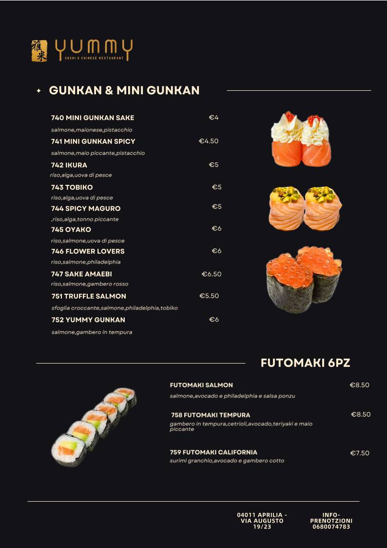 Menu di Yummy Ristorante 