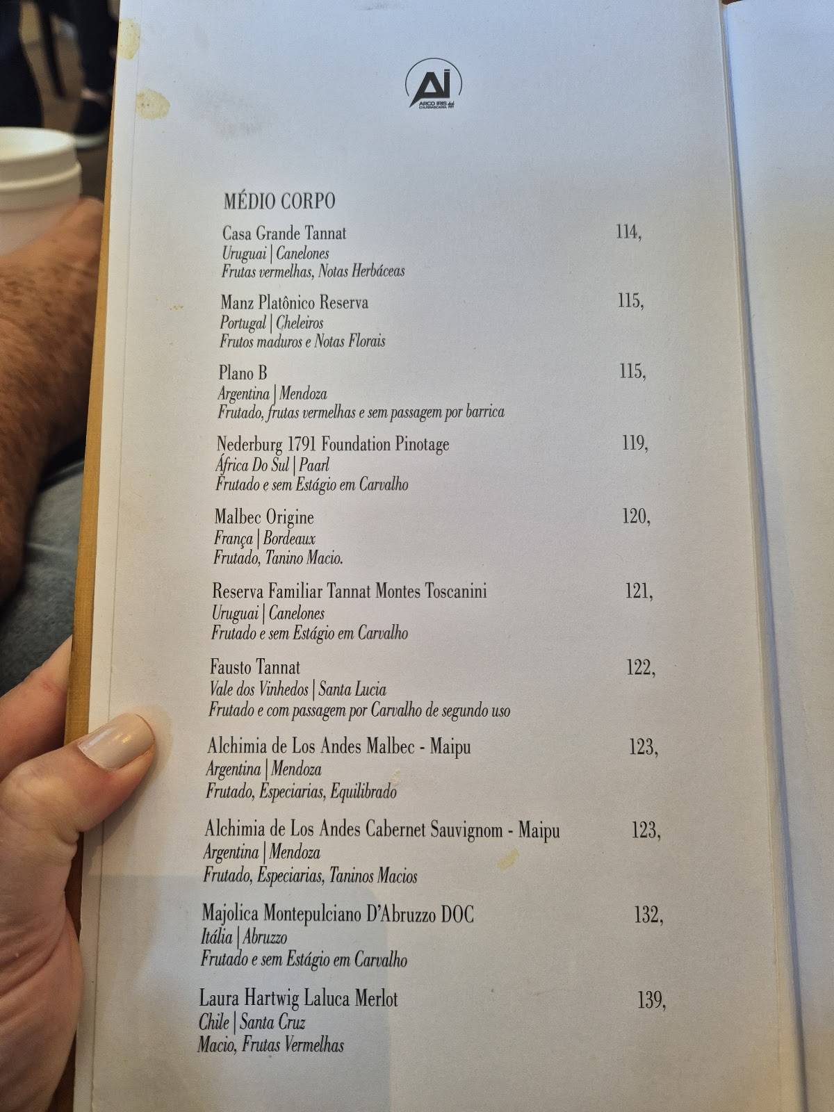 Arco Íris Churrascaria cardápio