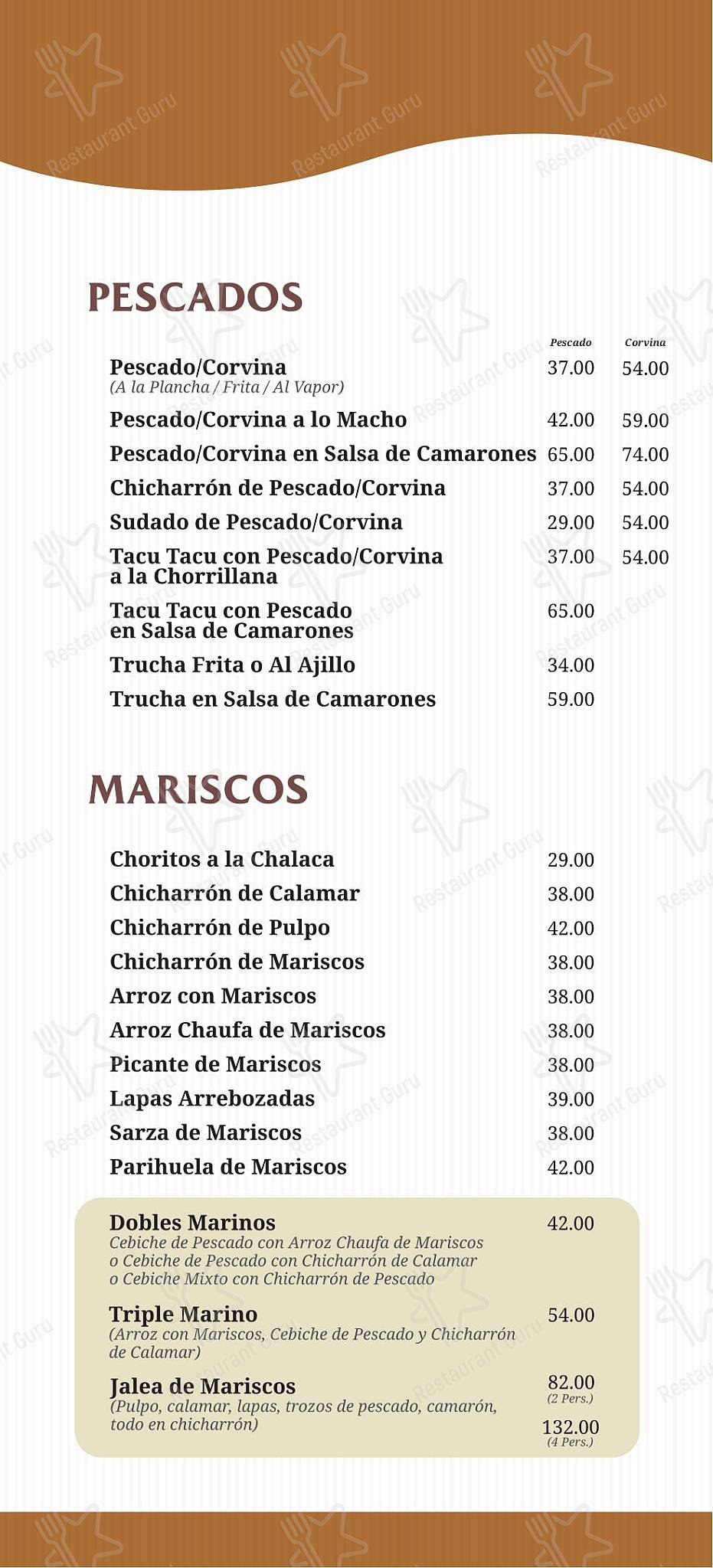 Carta De El Montonero Restaurant Tur Stico Arequipa Calle Alameda