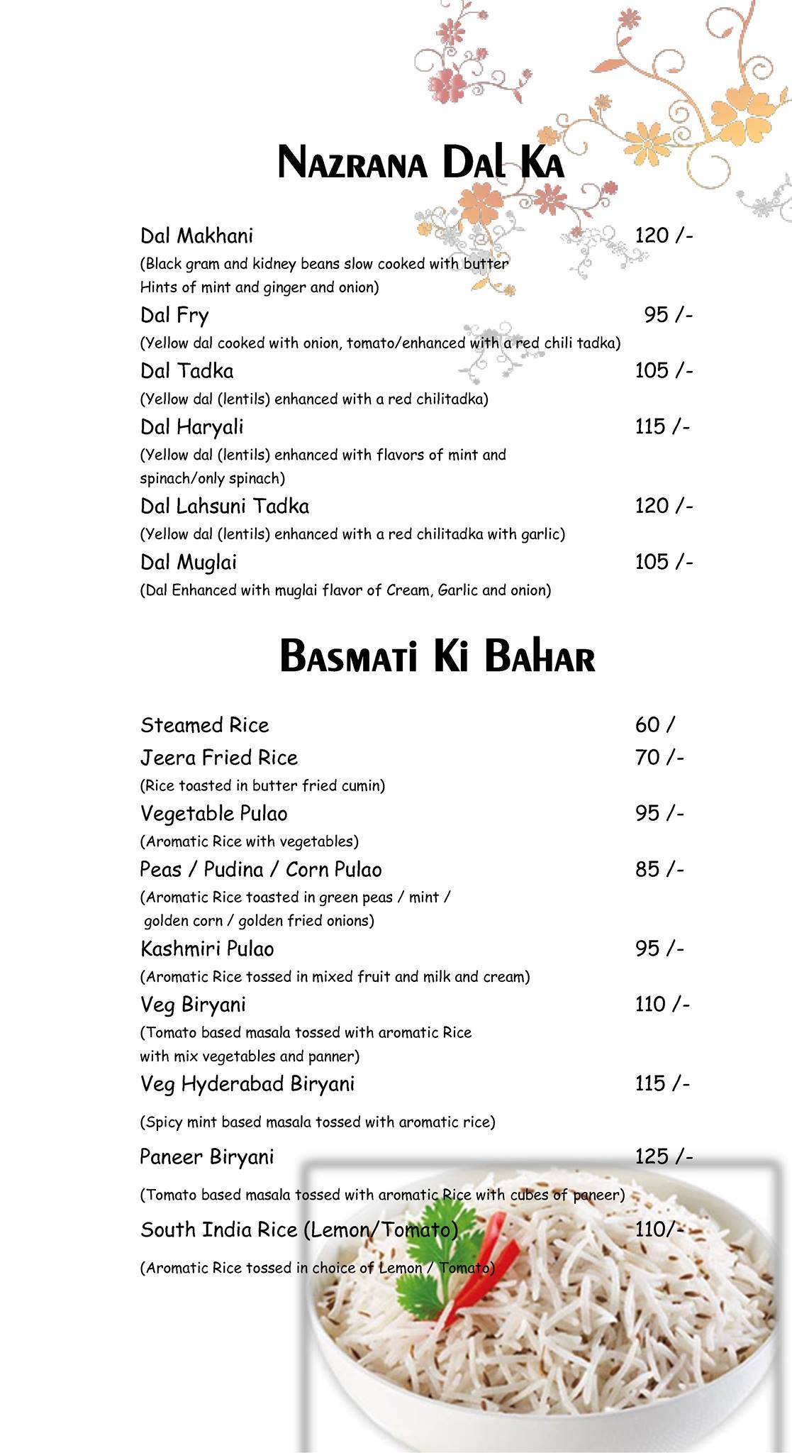 Ark Restaurant and Cafe menu
