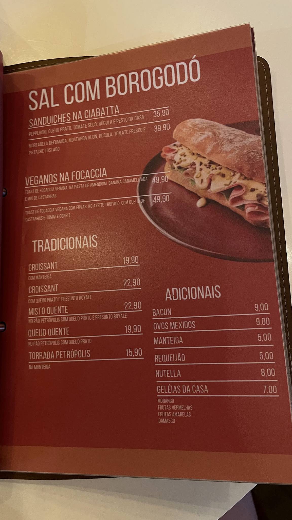 NARCISO - Confeitaria Brasileira Búzios cardápio