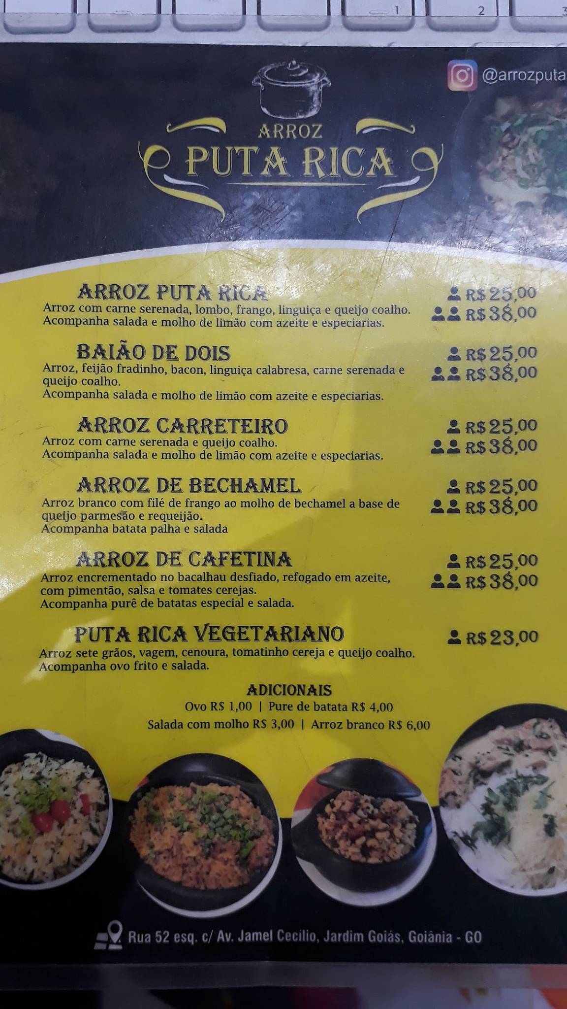 Menu at Arroz Puta Rica, Express.Delivery restaurant, Goiânia