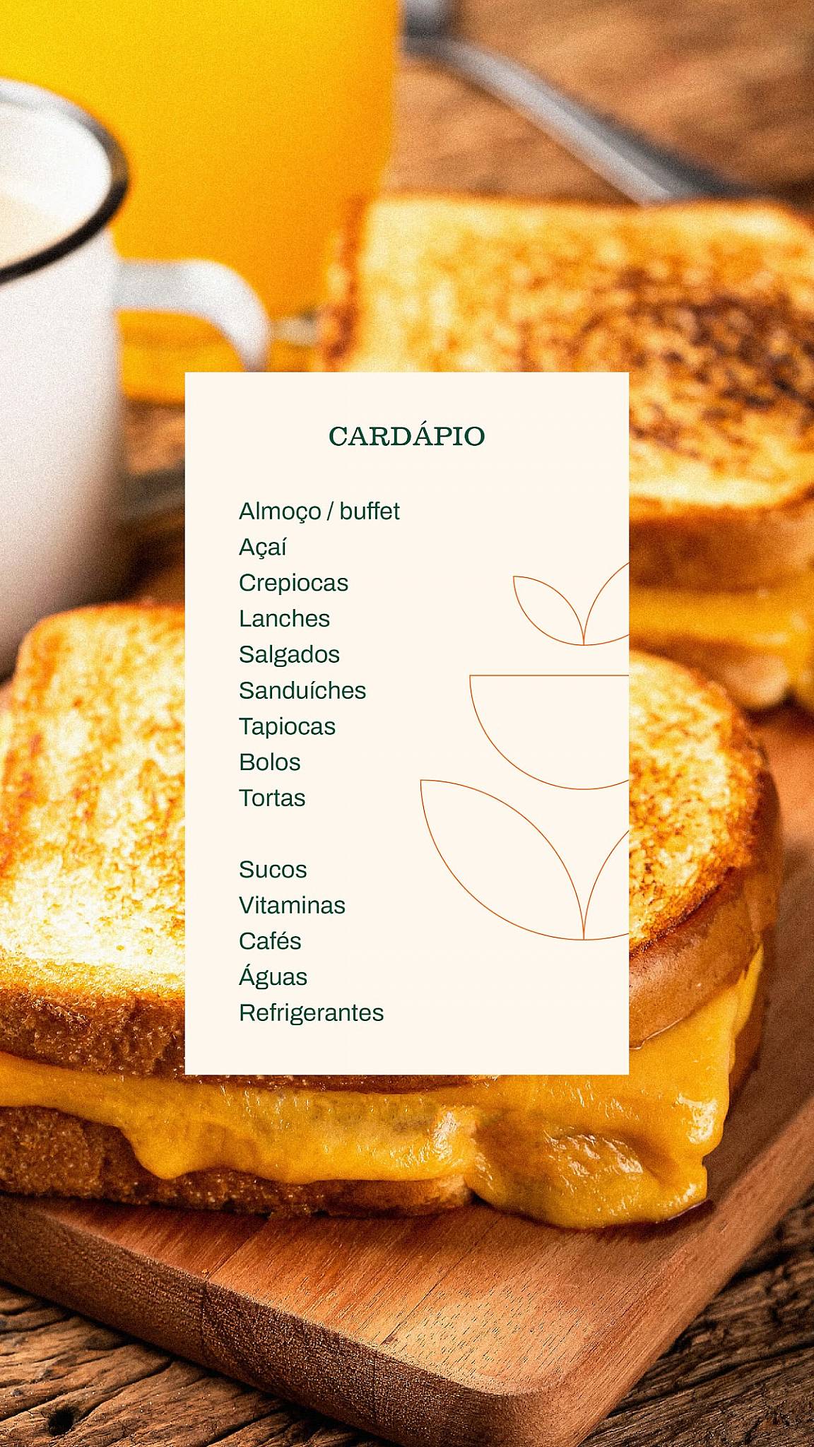 Artória Comida Afetiva cardápio