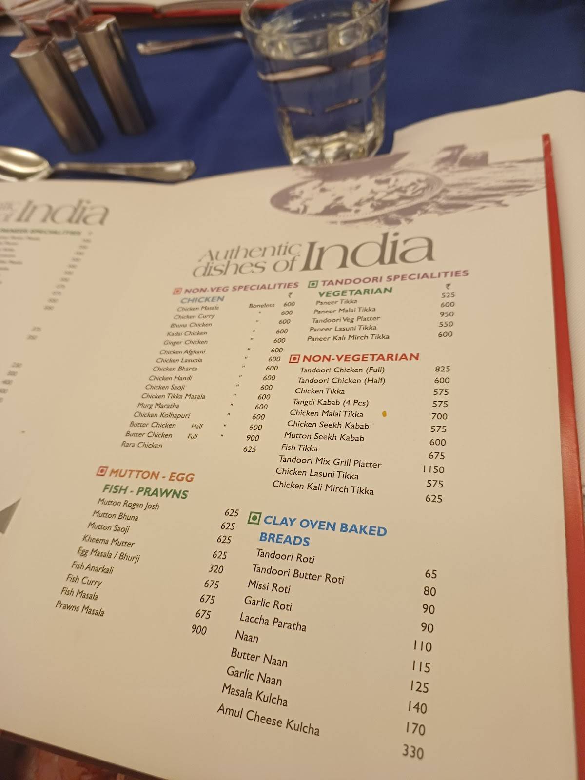 Ashoka Restaurant menu