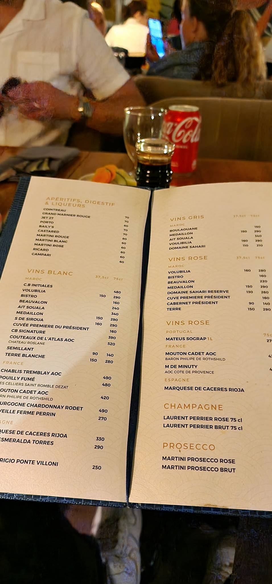 Menu de As'iam