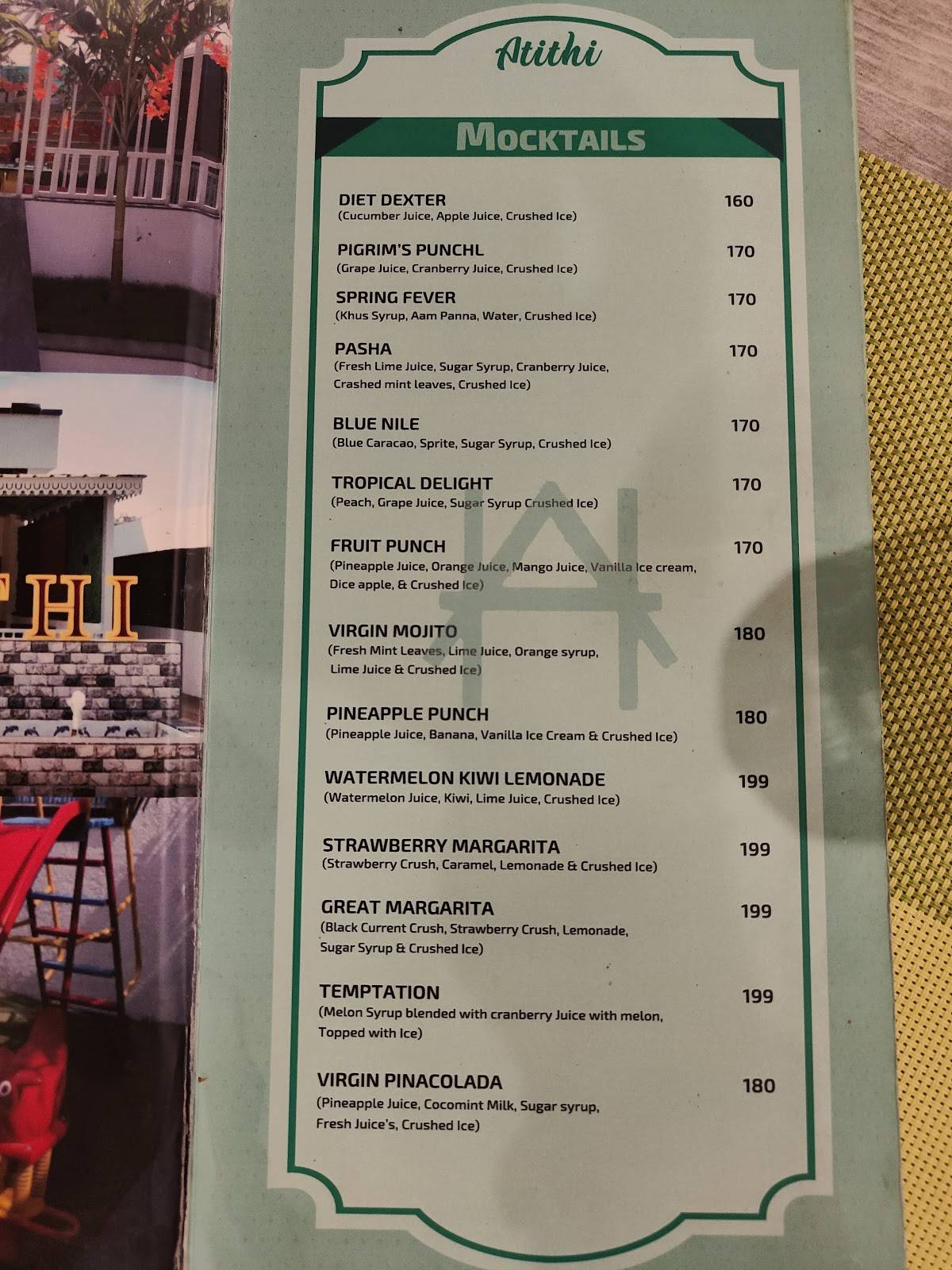 Atithi Pure Veg menu