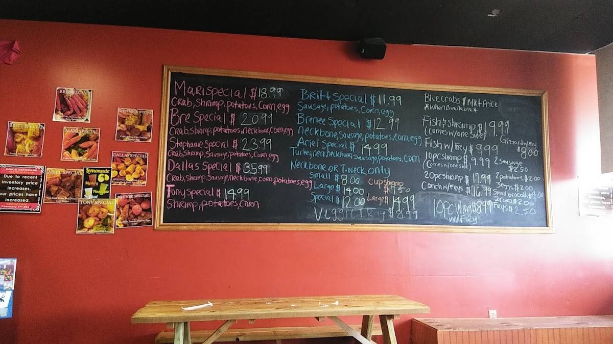 Menu at Crab Pot Lounge restaurant, College Park, Old National Hwy