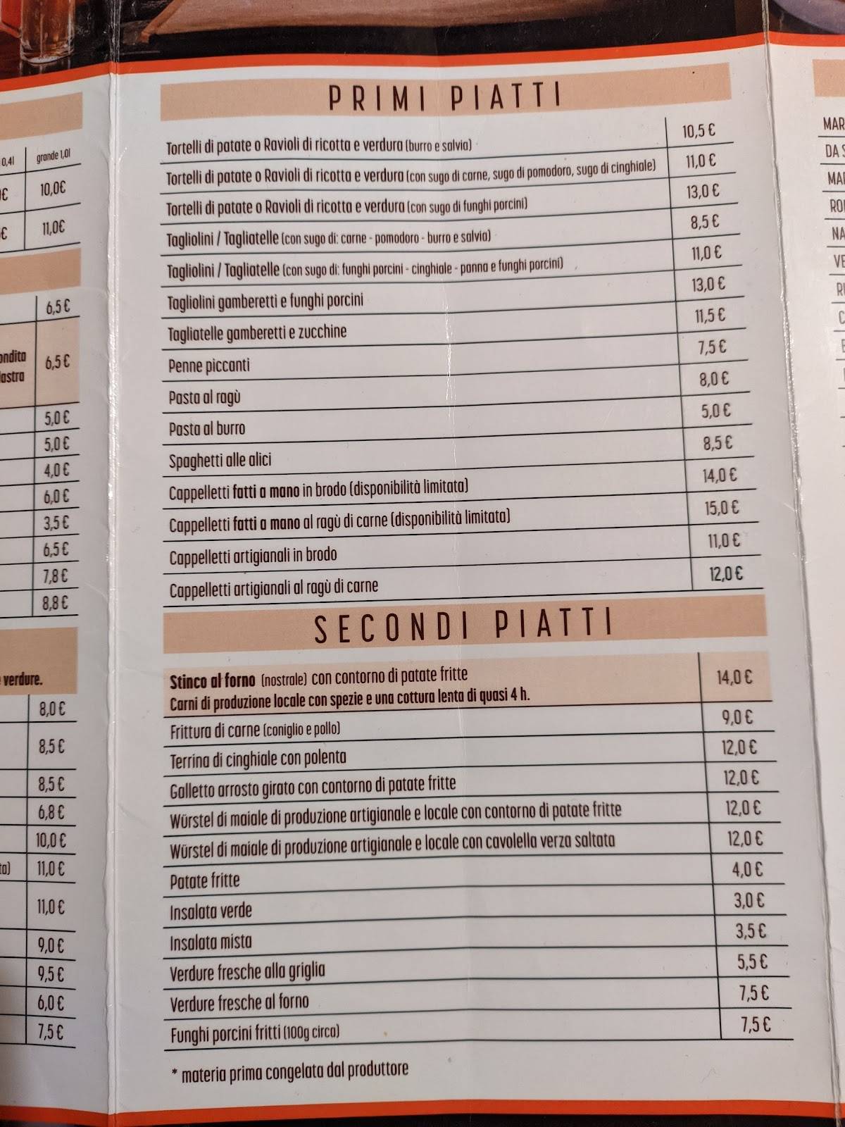 Menu di Ristorante Atlantic Oil 