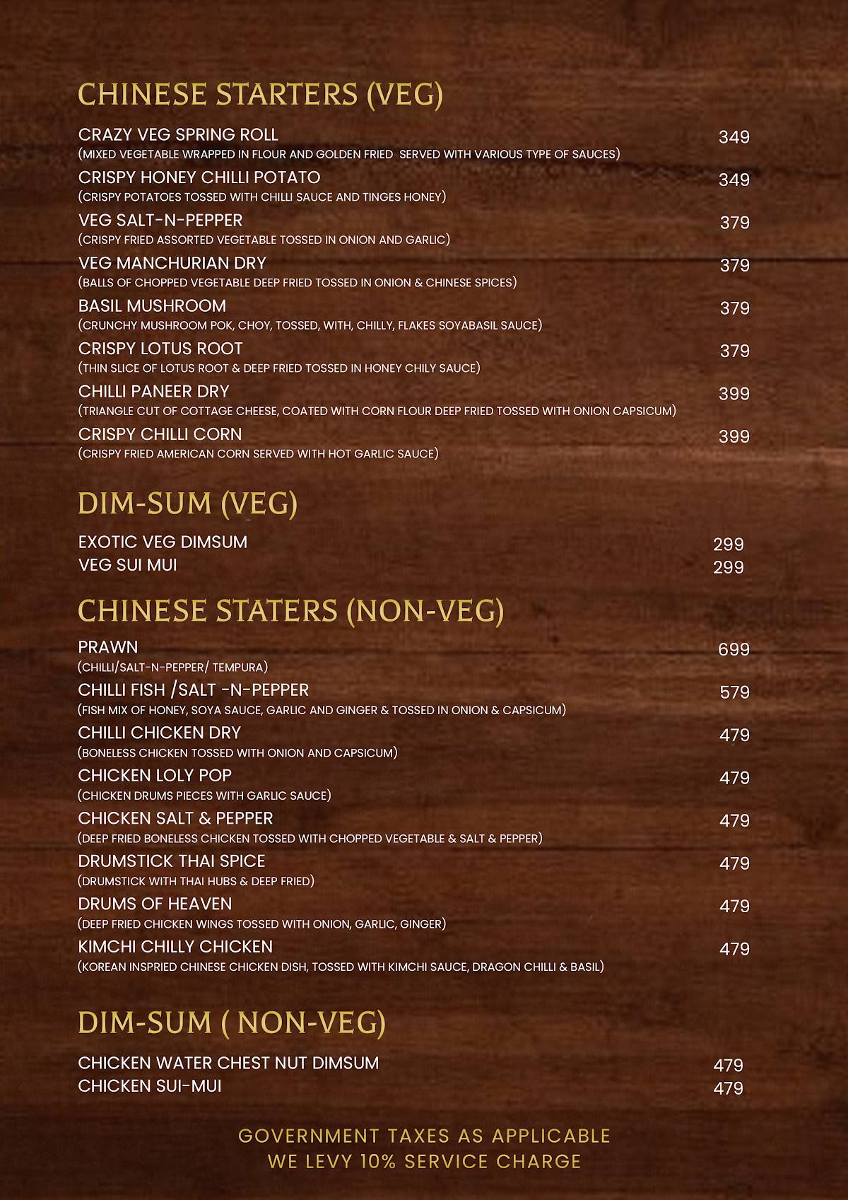Atmos29 RestoBar & Club menu