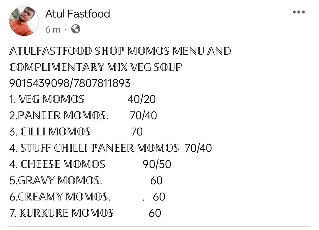Atul Fast Food menu