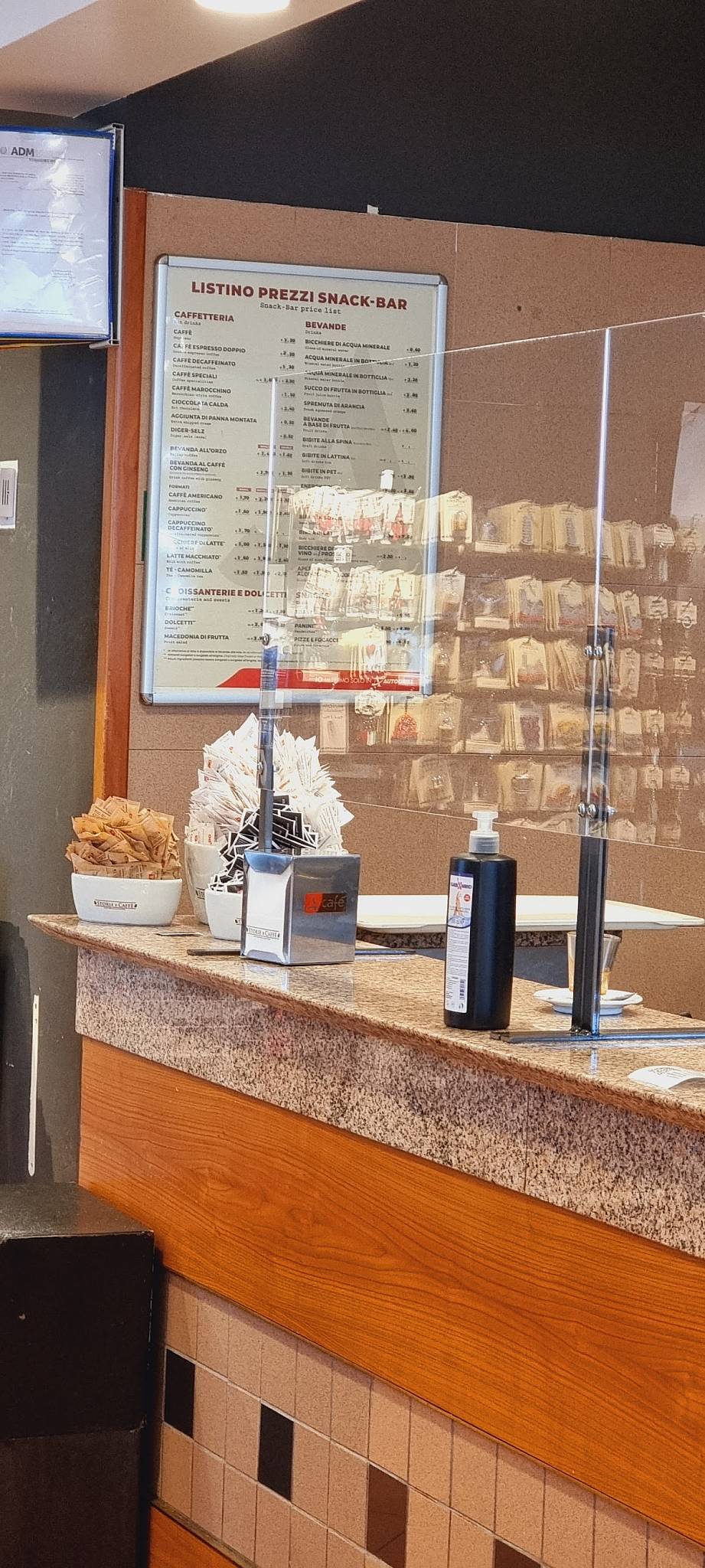 Menu di Autogrill Pontedera Sud (PI) 