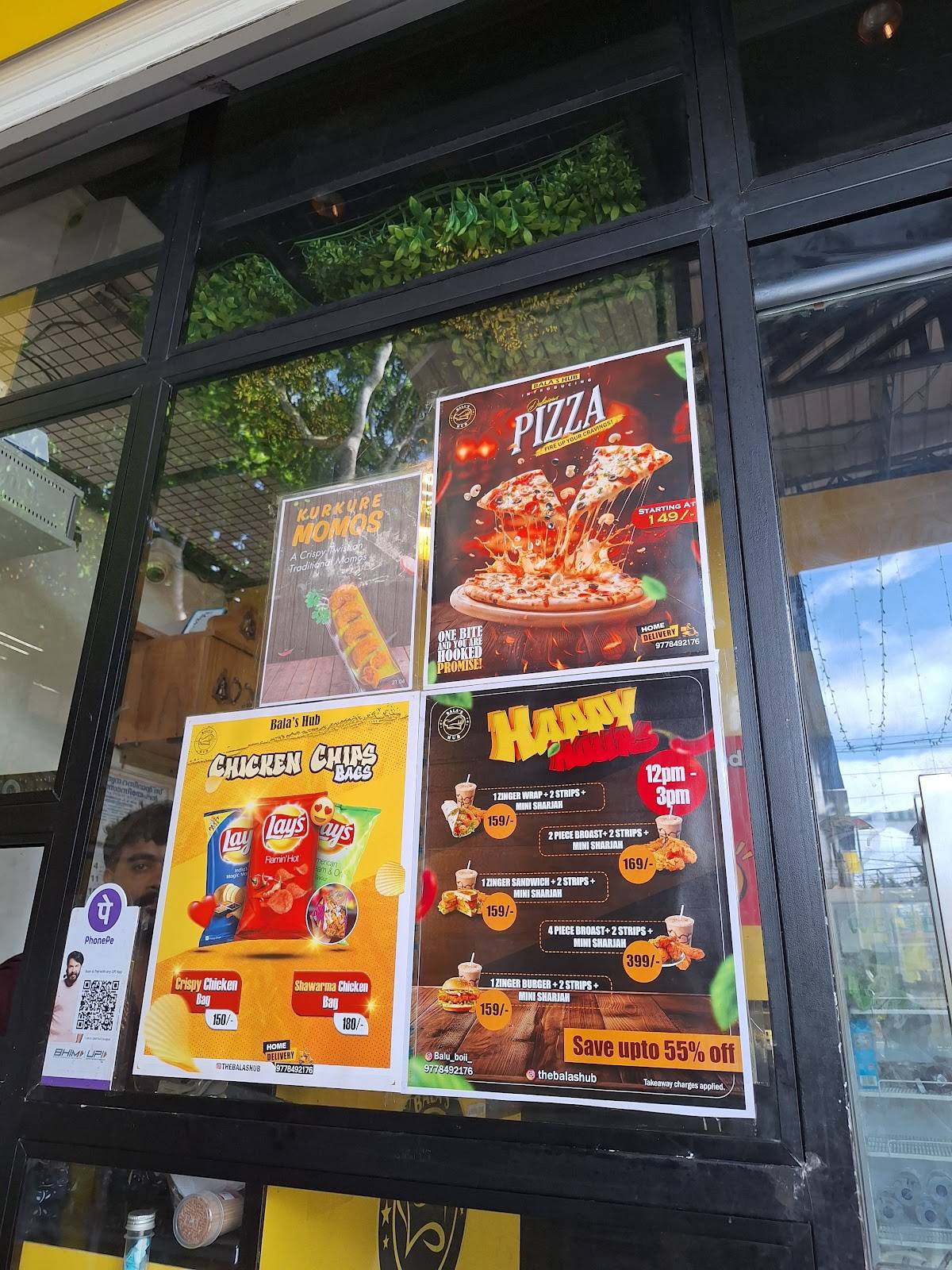 BALA'S HUB menu