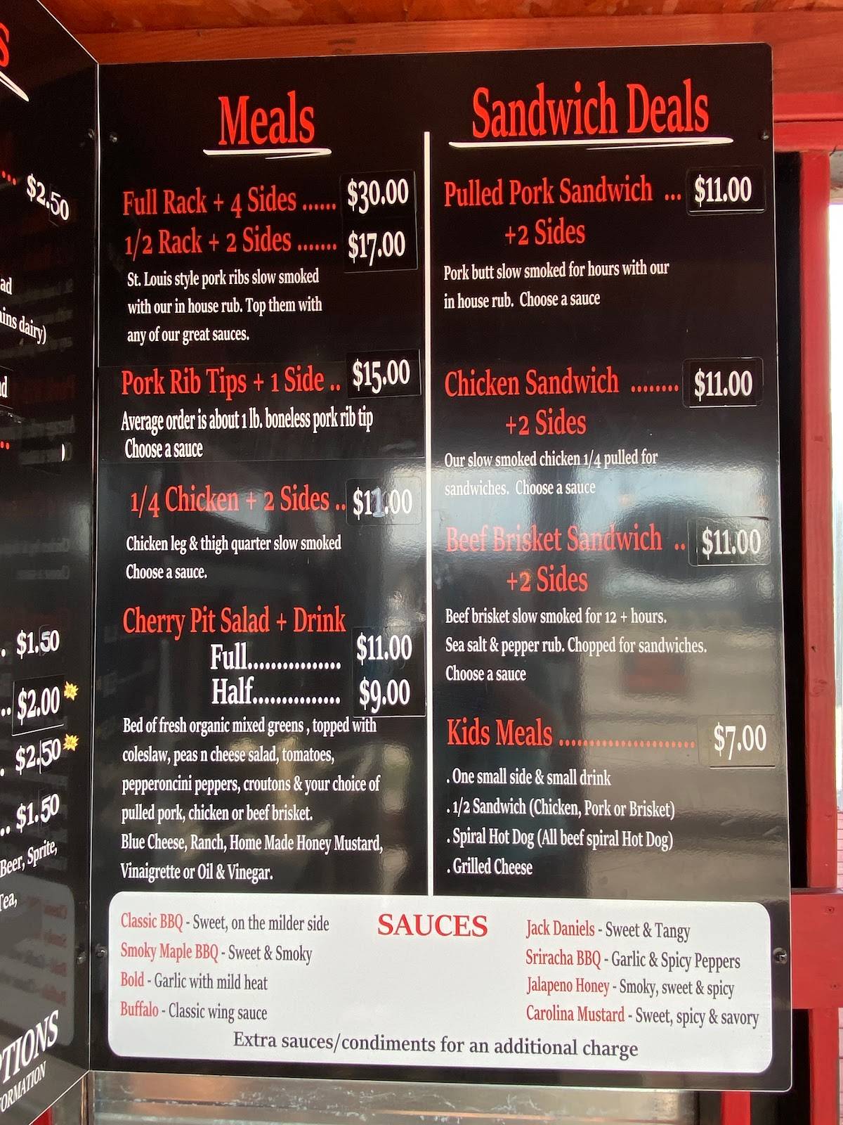 Menu at Cherries BBQ Pit, Polson