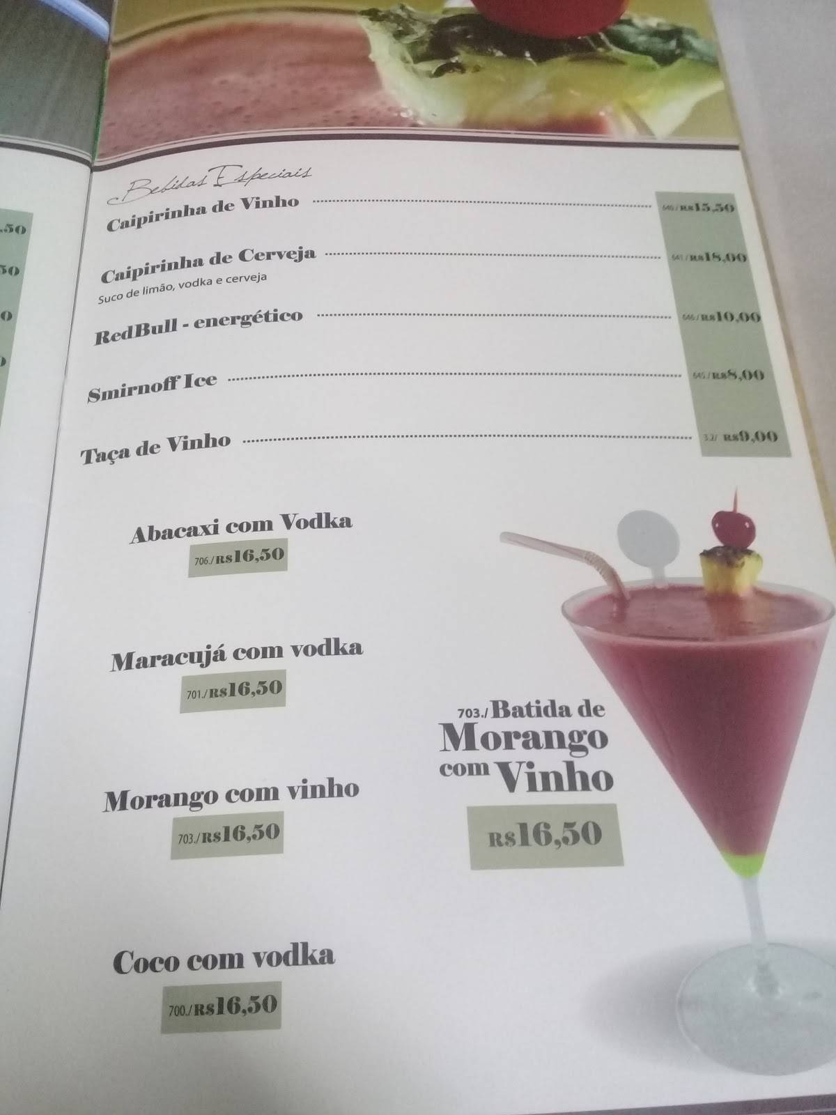 BECO Gastronomia cardápio