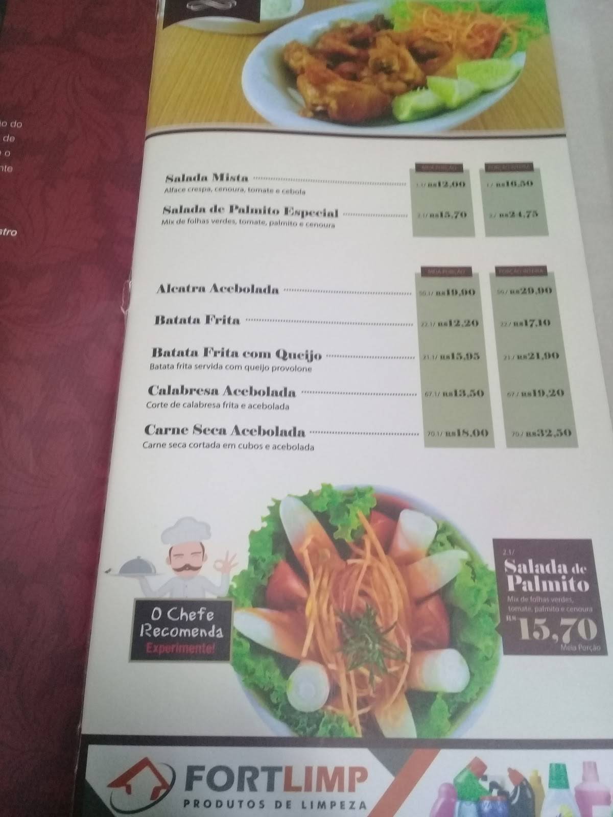 BECO Gastronomia cardápio