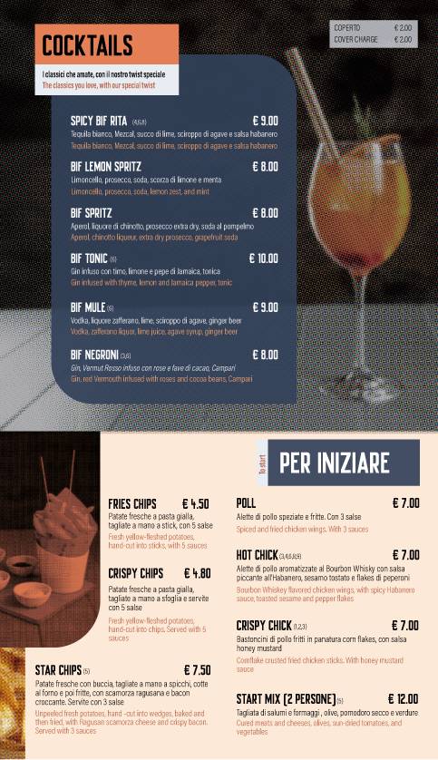 Menu di BIF - Steak house & hamburgheria 