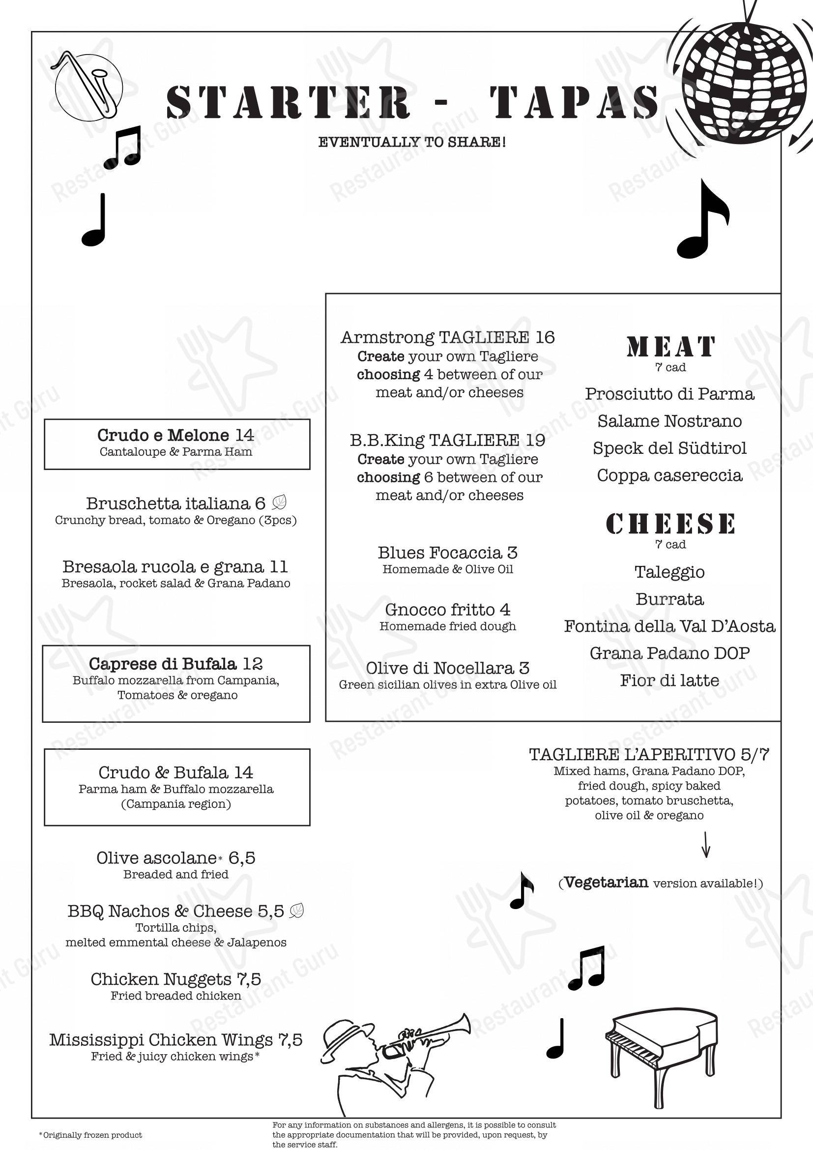 Menu di BLUES CANAL - Menu bar