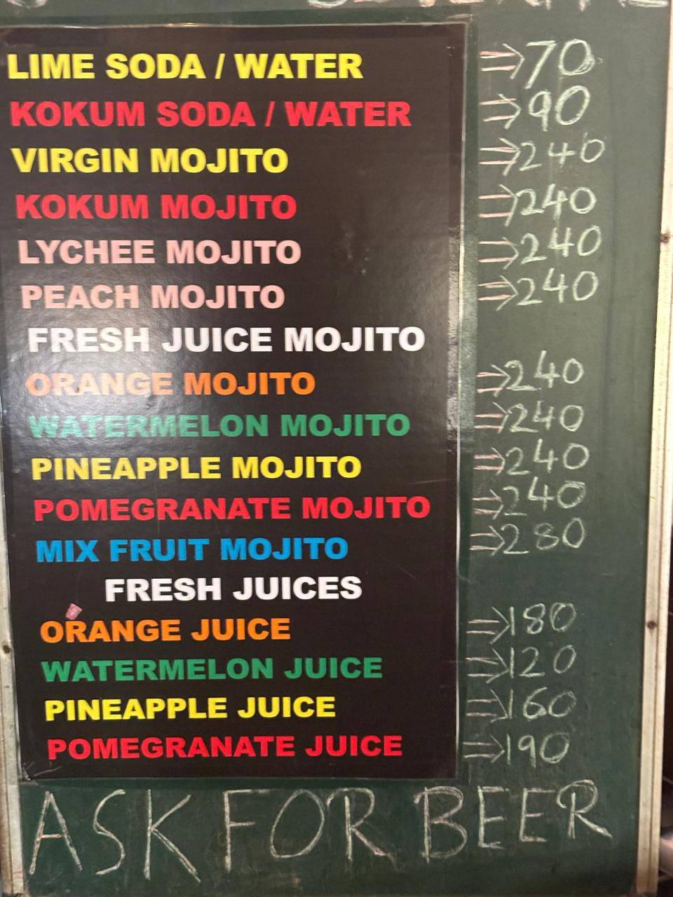 BOMBIL RESTAURANT menu
