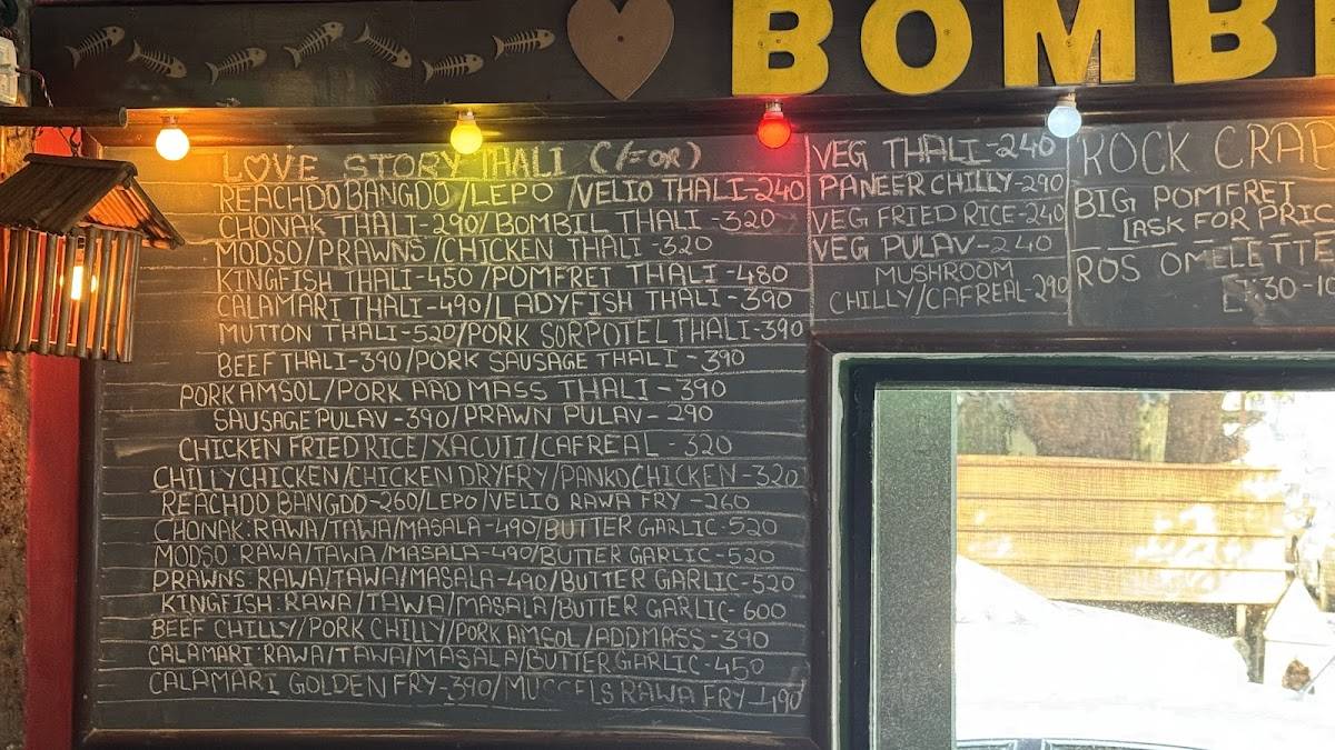 BOMBIL RESTAURANT menu