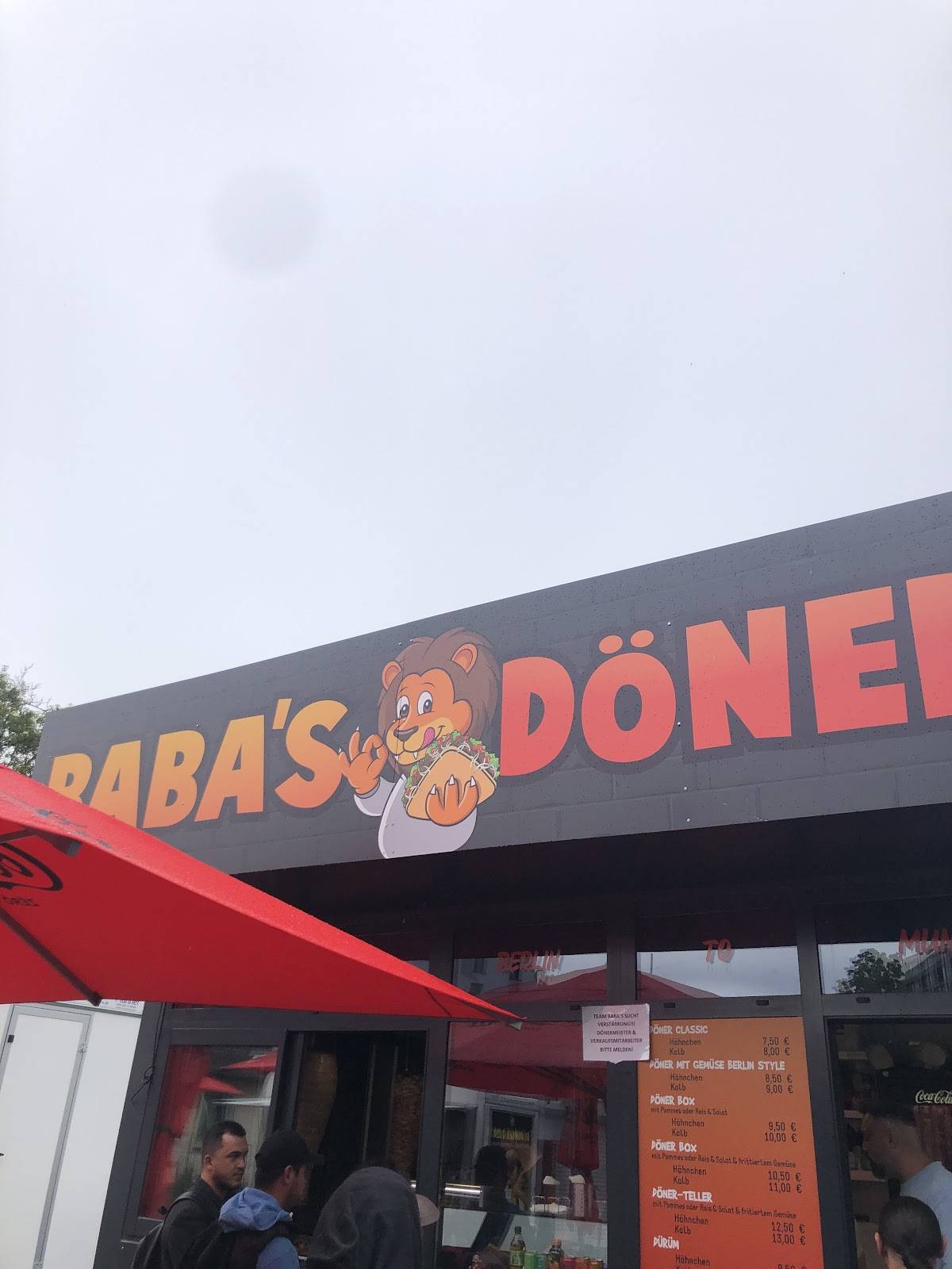 Speisekarte von Baba's Döner restaurant, München