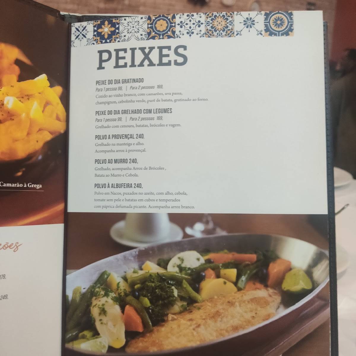 Bacalhau Vinho e Cia do ITAIM cardápio