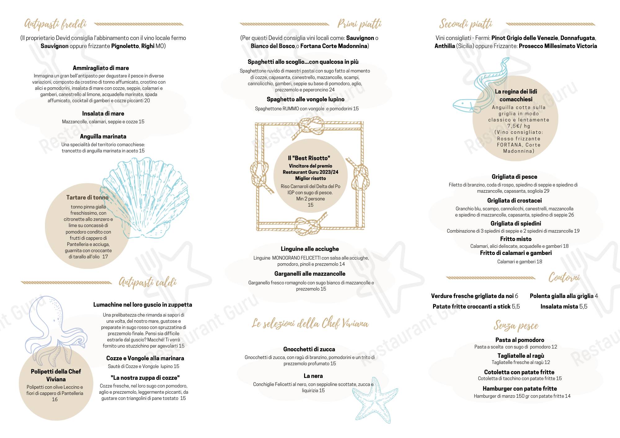Menu di Bagno Trattoria Bologna 