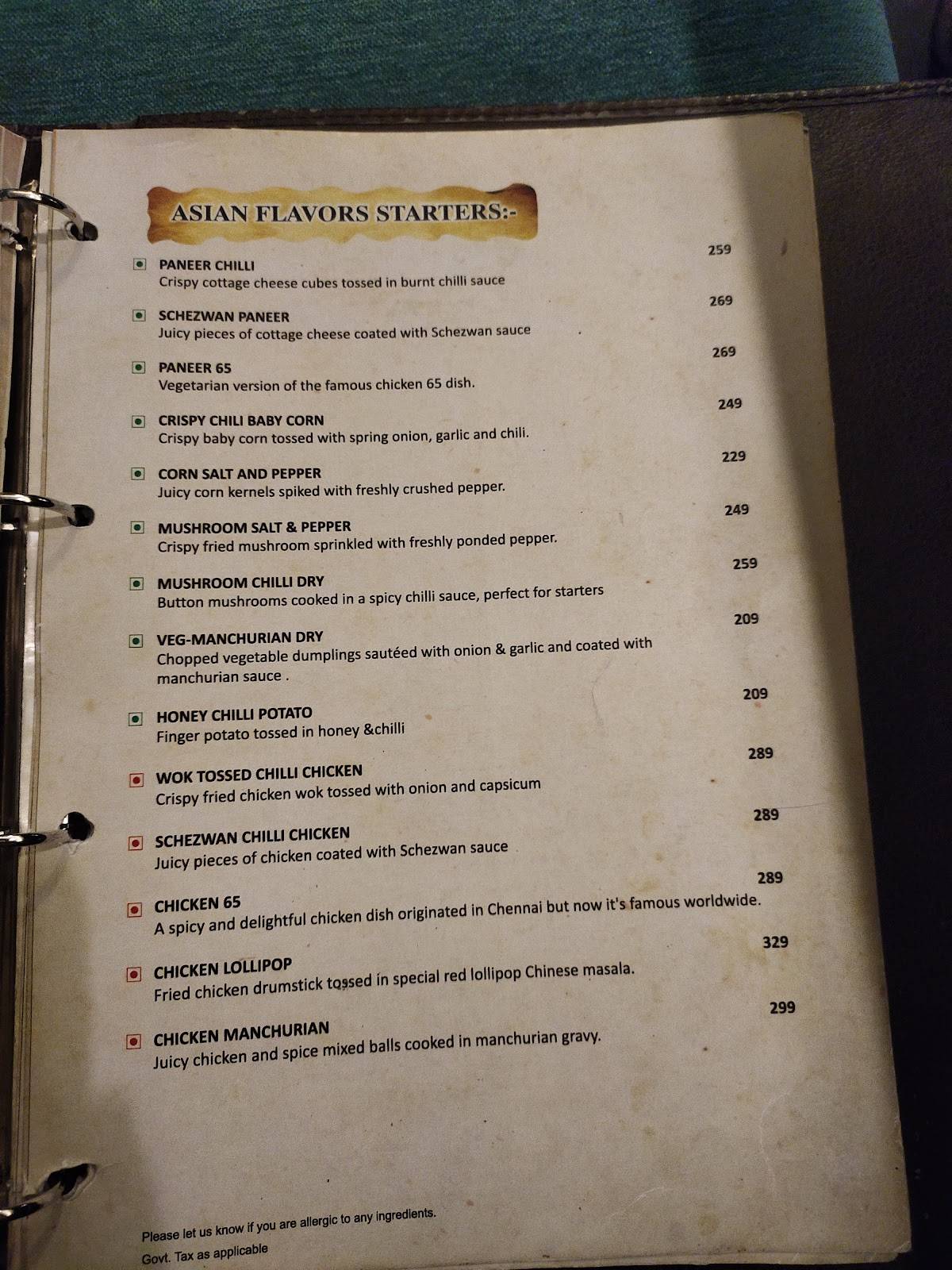 Bahamas Fusion Kitchen menu