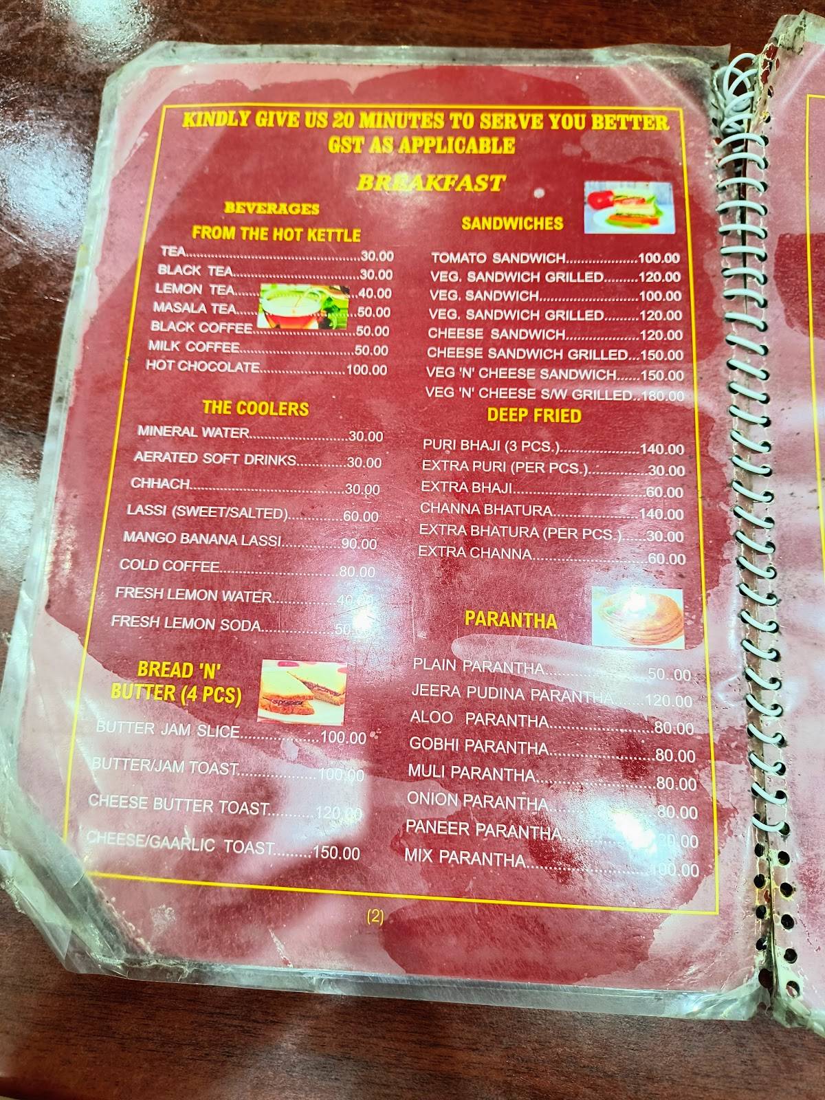 Balaji Restaurant menu