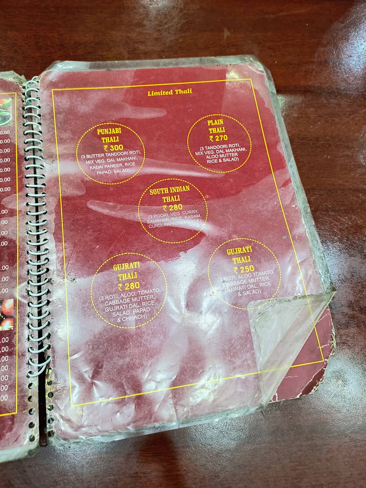 Balaji Restaurant menu