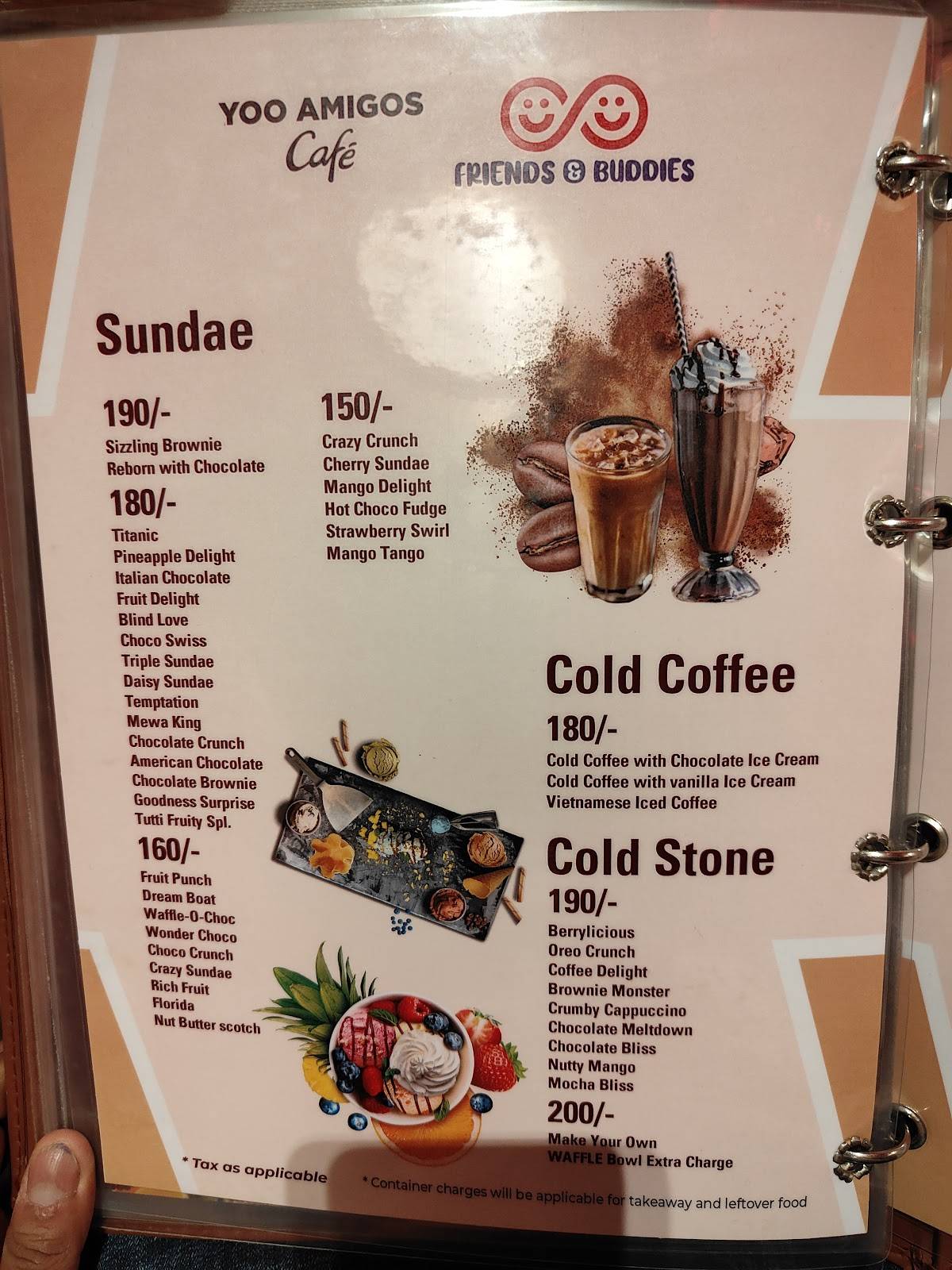 Yum Chinese menu