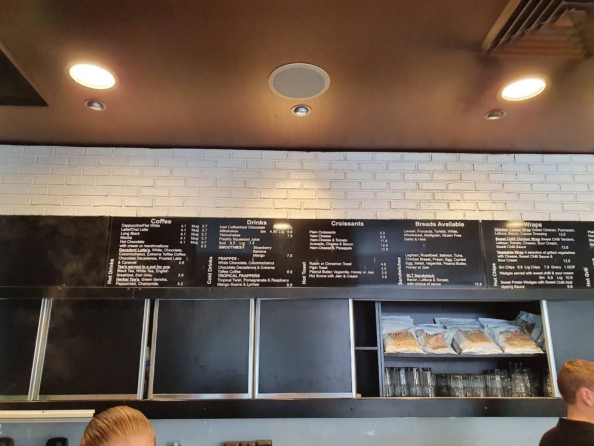 Menu at Banjo's Cafe, Bathurst, 146 William St