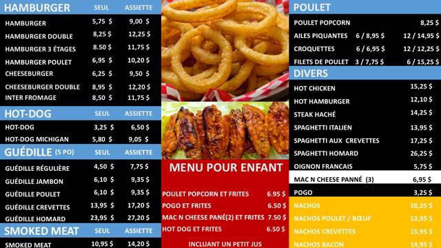 Menu de Cantine Le Mini