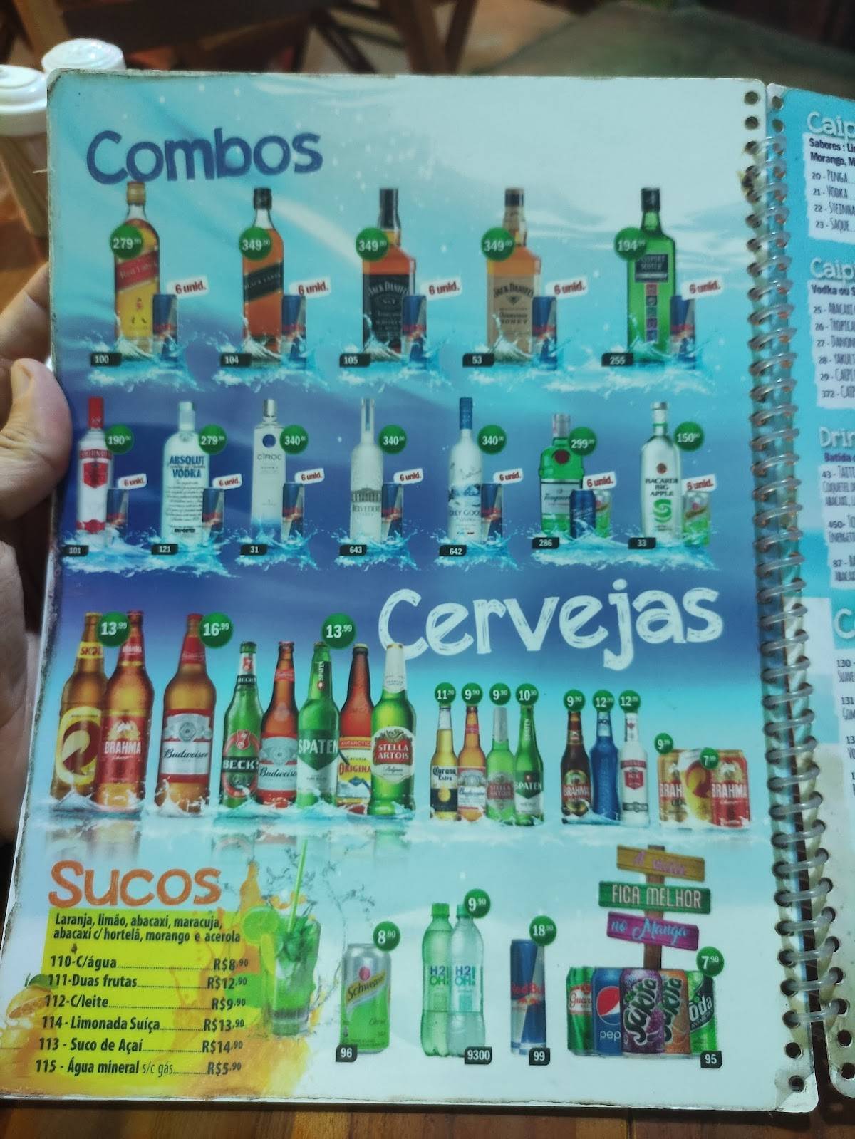 Bar Manga Rosa cardápio