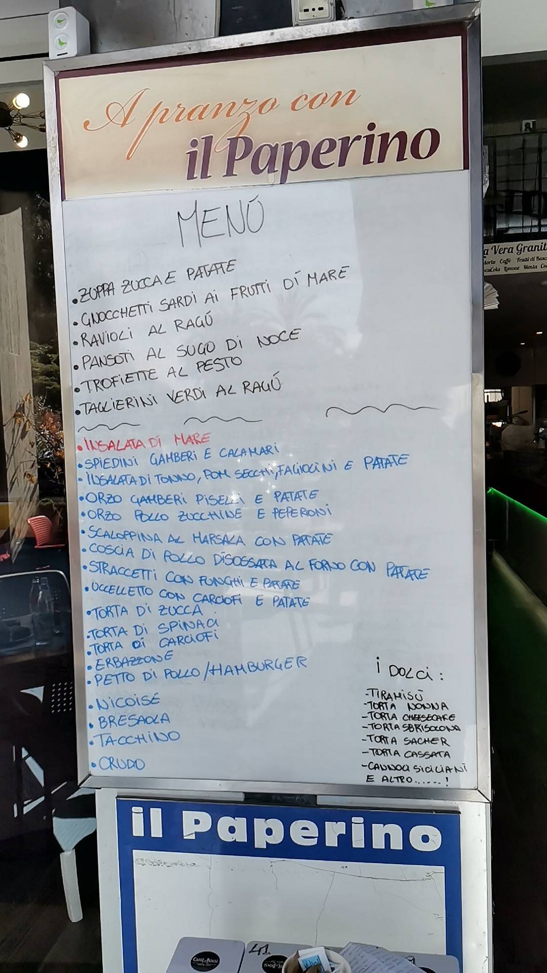 Menu di IL Paperino Caffe Boasi Bar Gelateria Genova 