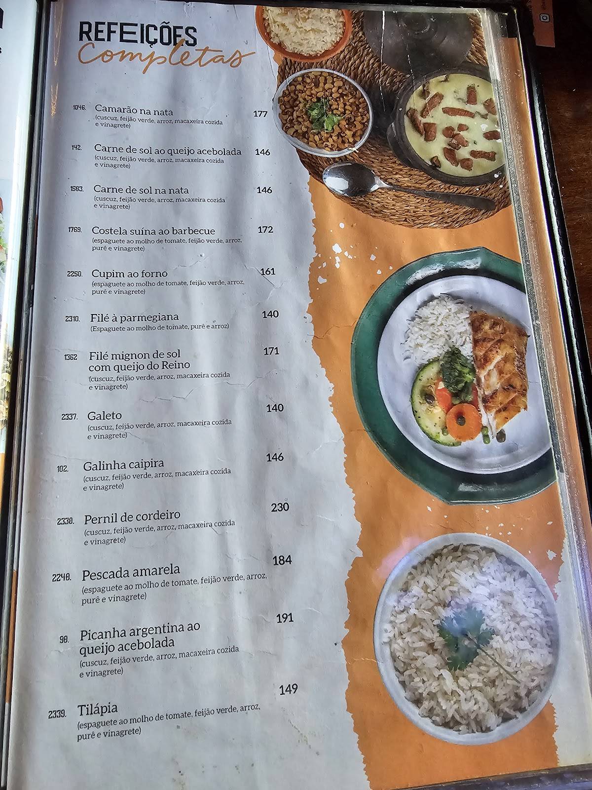 Bar do Cuscuz Recife cardápio