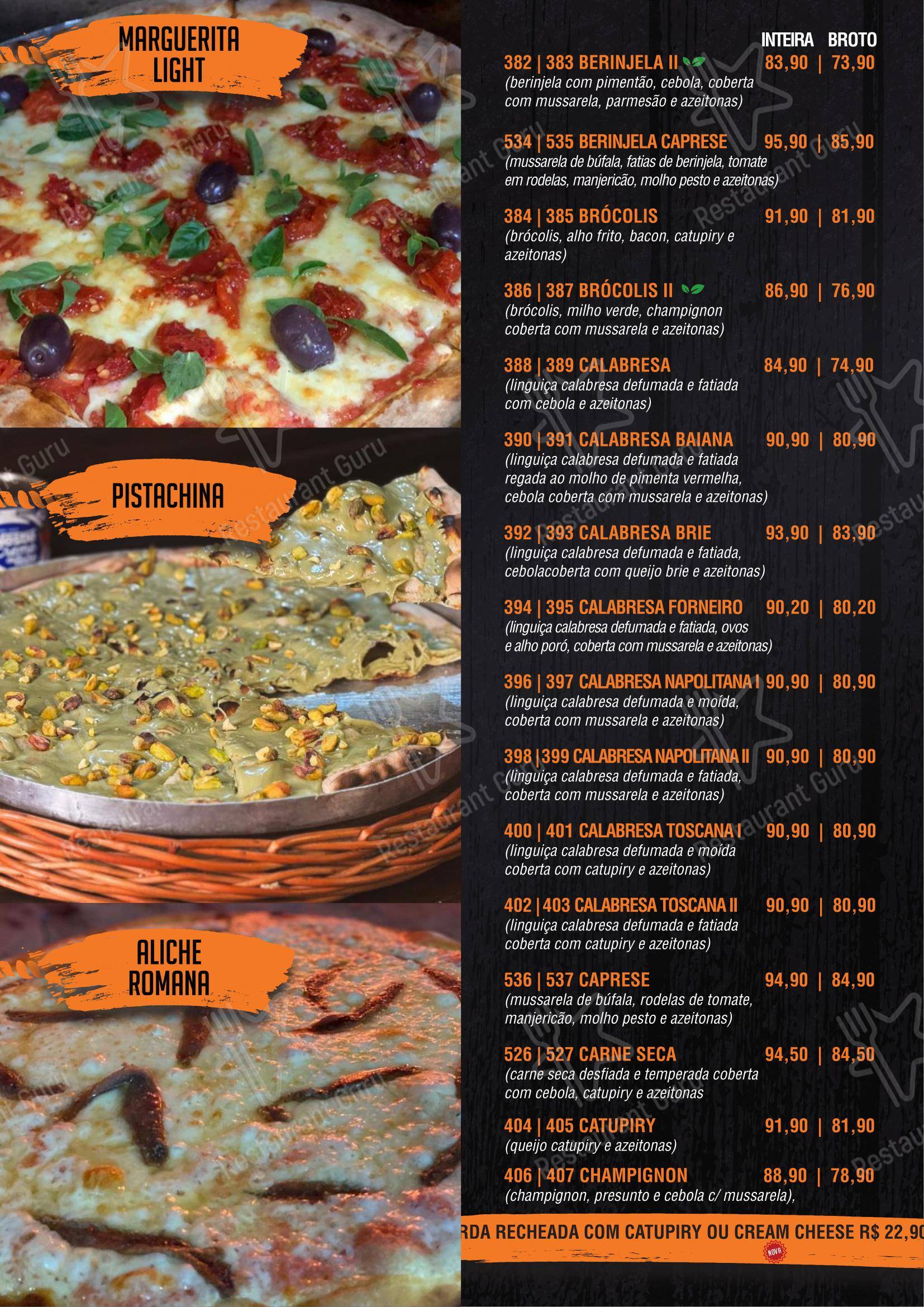 Menu para Bar do Milton pub & bar