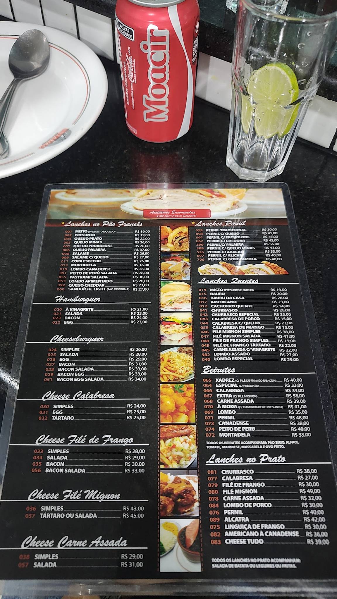 Bar e Lanches Estadão cardápio