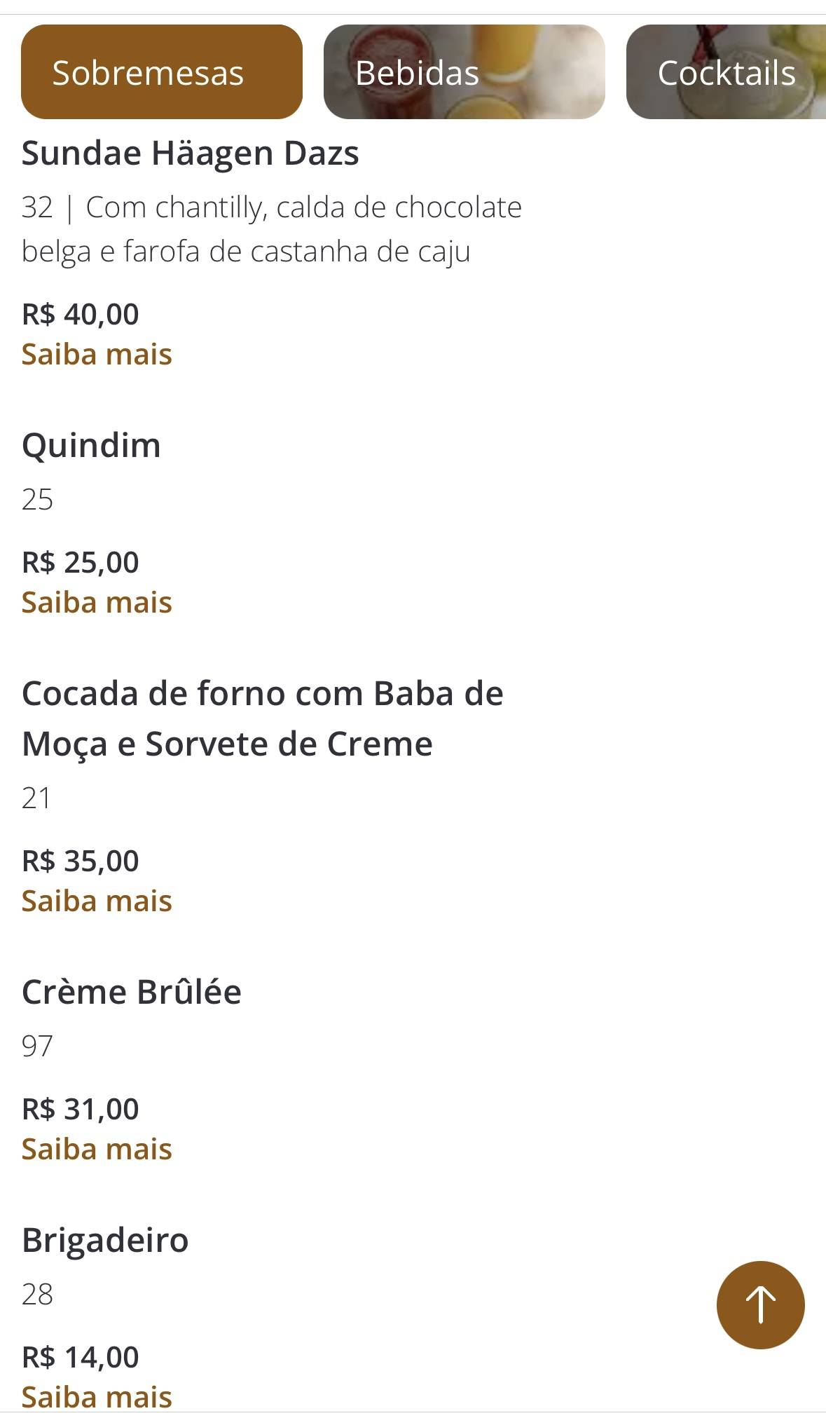Barbacoa Itaim cardápio