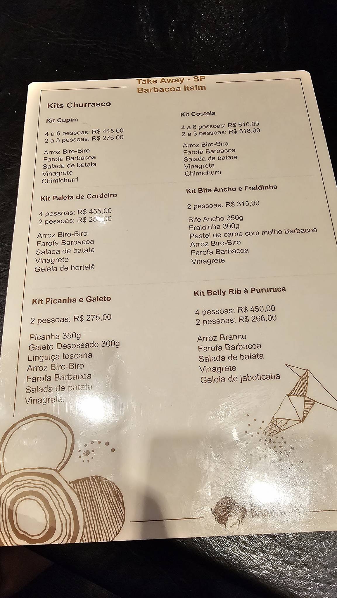 Barbacoa Itaim cardápio