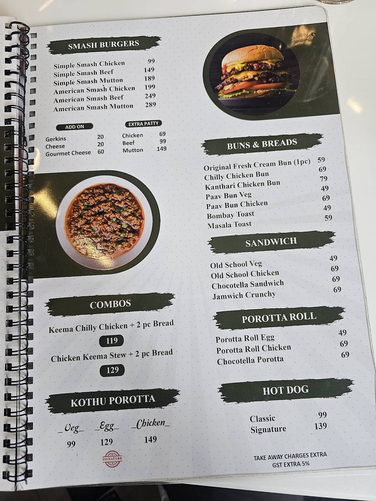 Barbecue Space menu