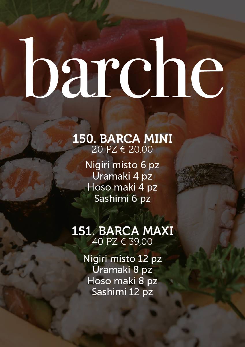 Menu di sole sushi fusion 