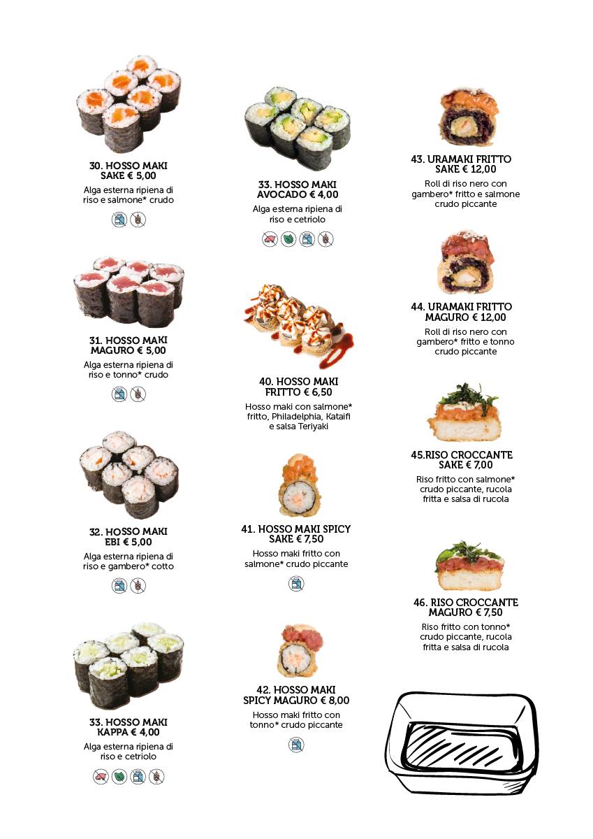 Menu di sole sushi fusion 