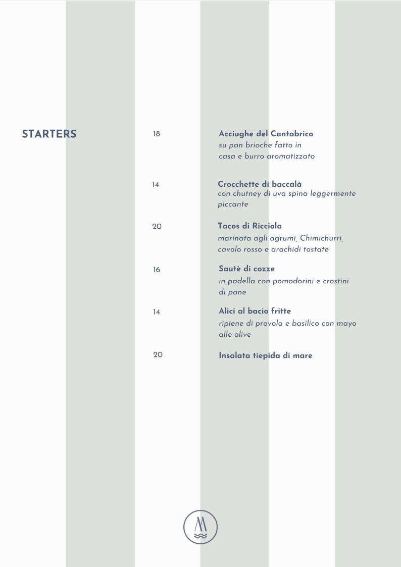 Menu di Barmare 