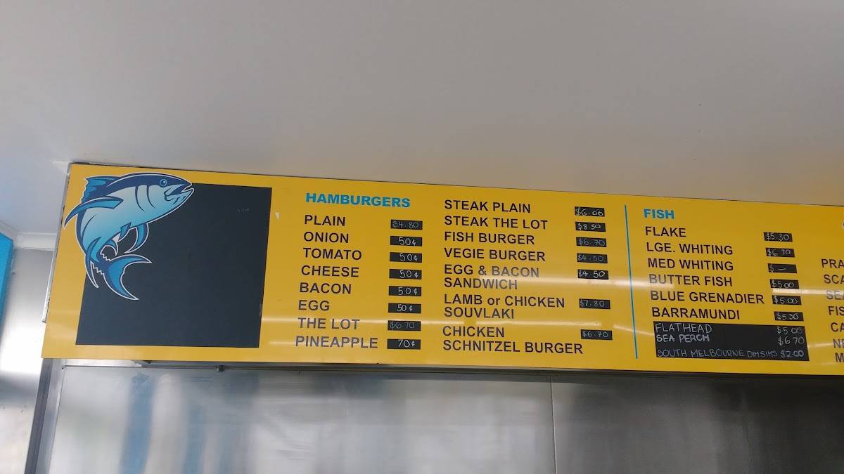 Menu at Barra Fish & Chips, Altona Meadows