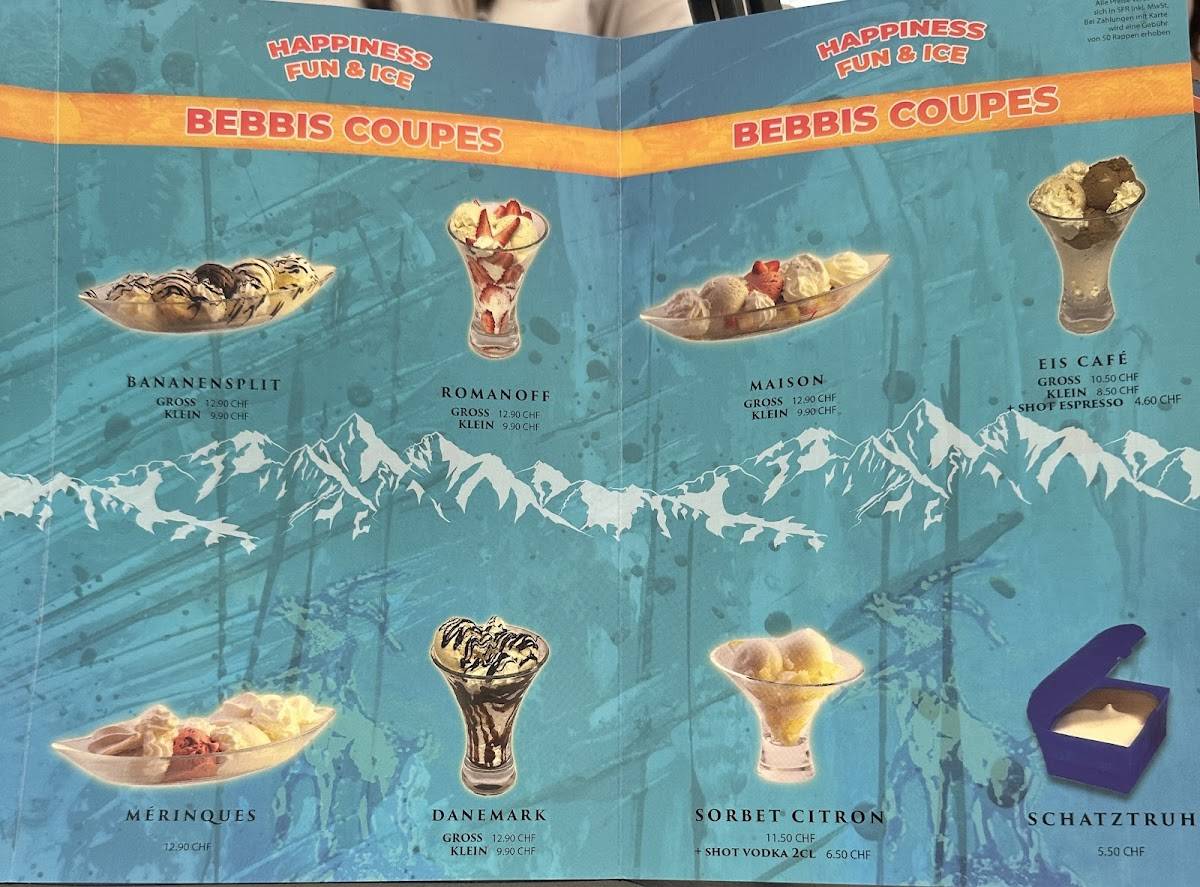 Menu di Bebbis Restaurant 